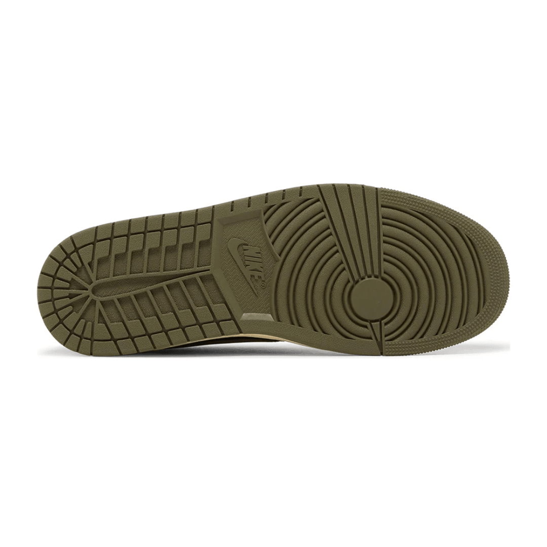 Travis Scott x Wmns Air Jordan 1 Retro Low OG Olive sneakers suede texture