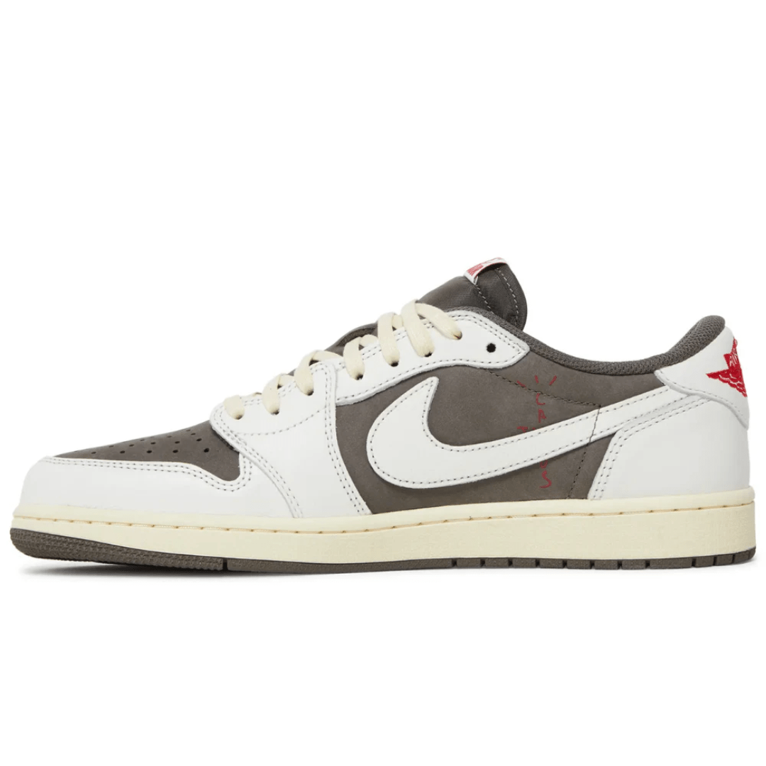 Travis Scott x Air Jordan 1 Retro Low OG SP Reverse Mocha on feet Dubai