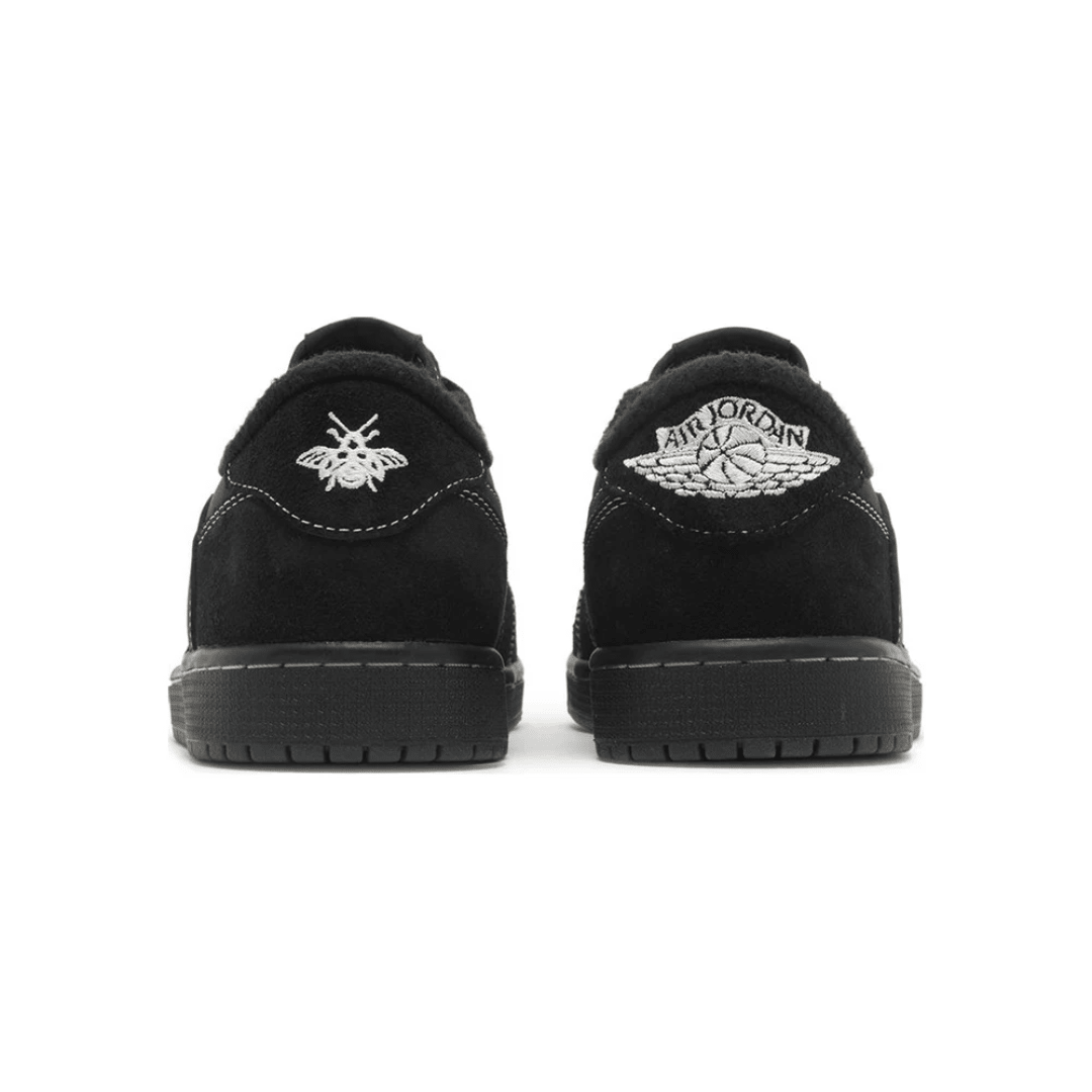 Travis Scott x Air Jordan 1 Low OG SP Black Phantom sneakers tongue detail