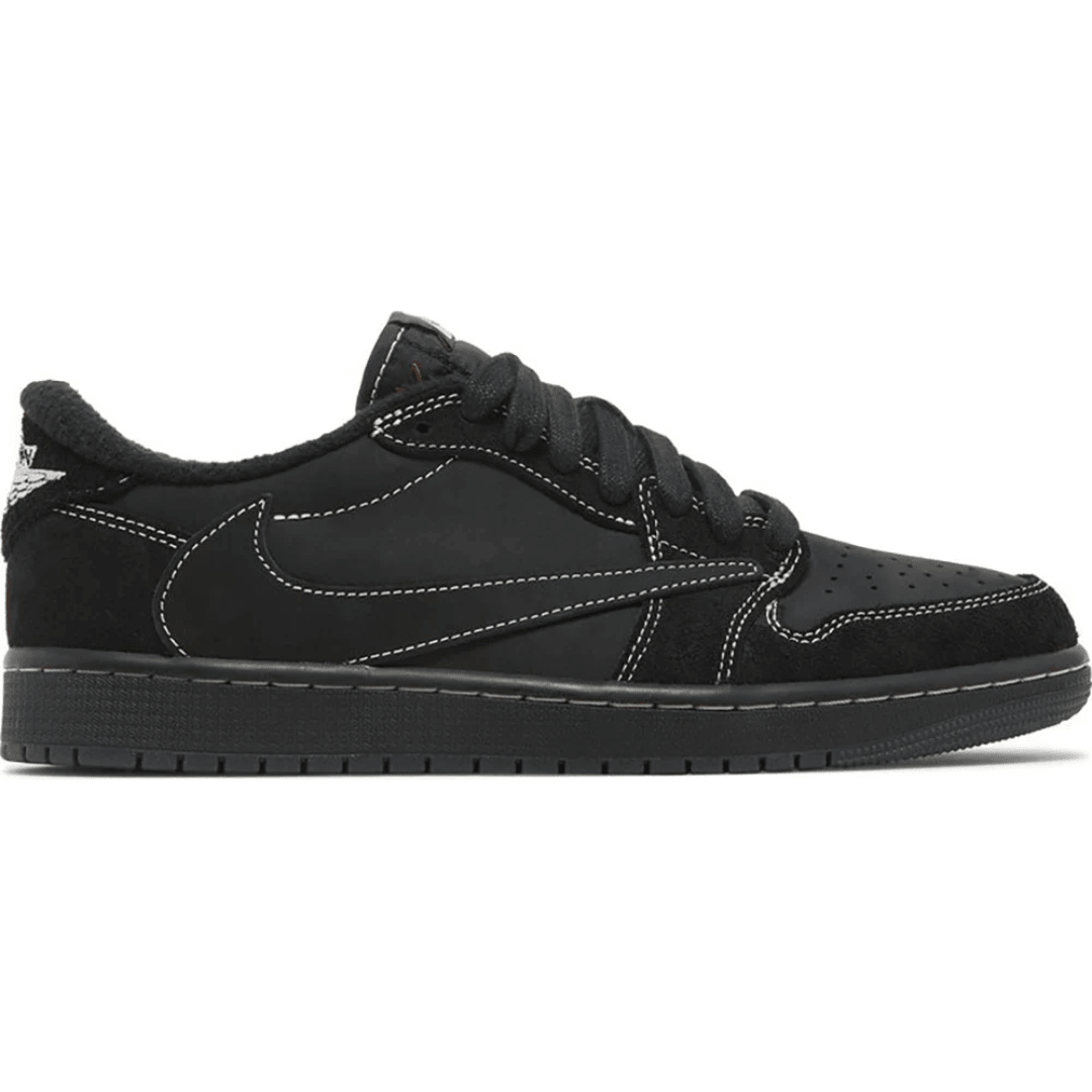 Travis Scott x Air Jordan 1 Low OG SP Black Phantom sneakers side profile