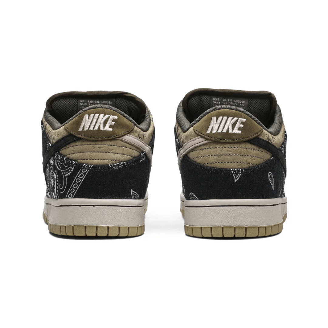 Travis Scott x SB Dunk Low PRM QS Cactus Jack Special Box heel view