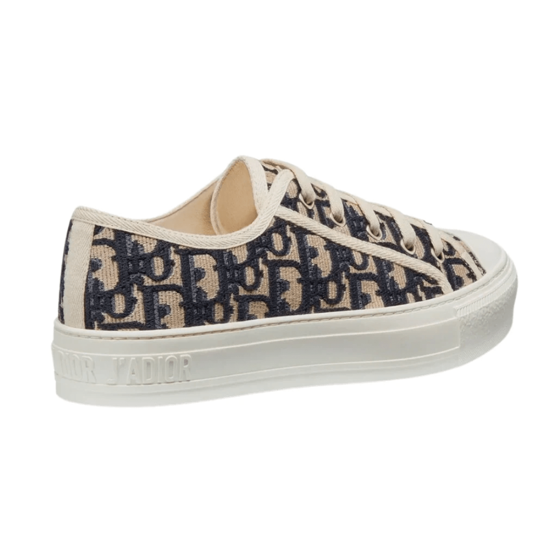WALK’N’DIOR Sneaker Blue Dior Oblique Embroidered Canvas heel view